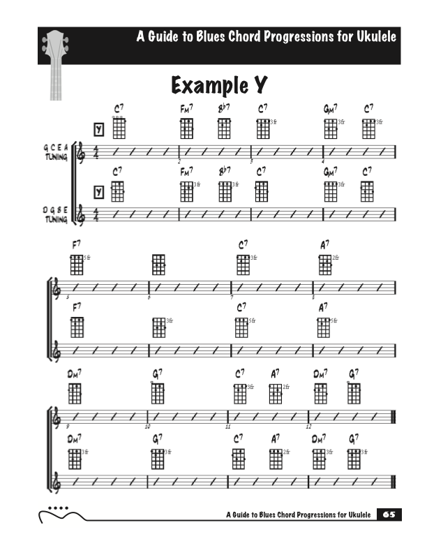 Learning Ukulele with Curt * A to Z Blues Progressions, Example - Y.