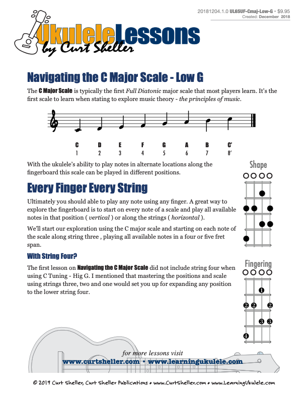 G Major Scale On Ukulele Shakal Blog