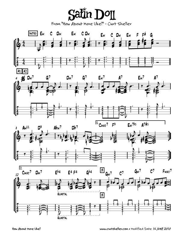 Satin Doll Chord Chart