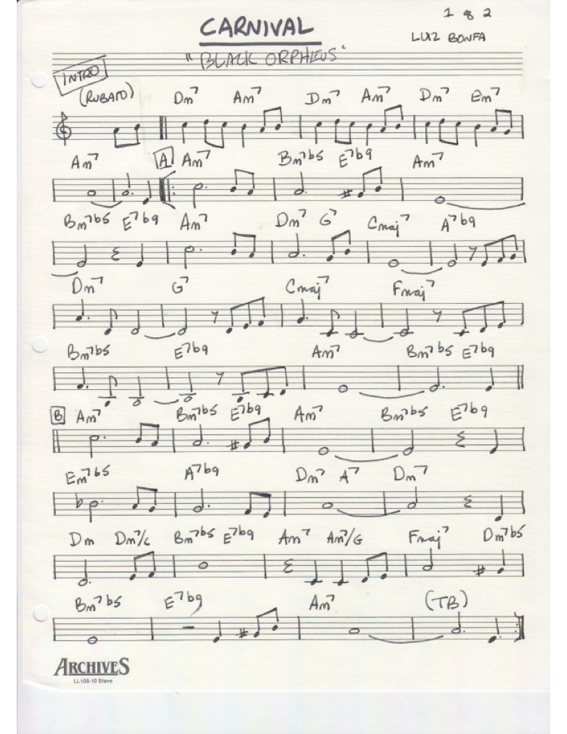 black orpheus guitar chords