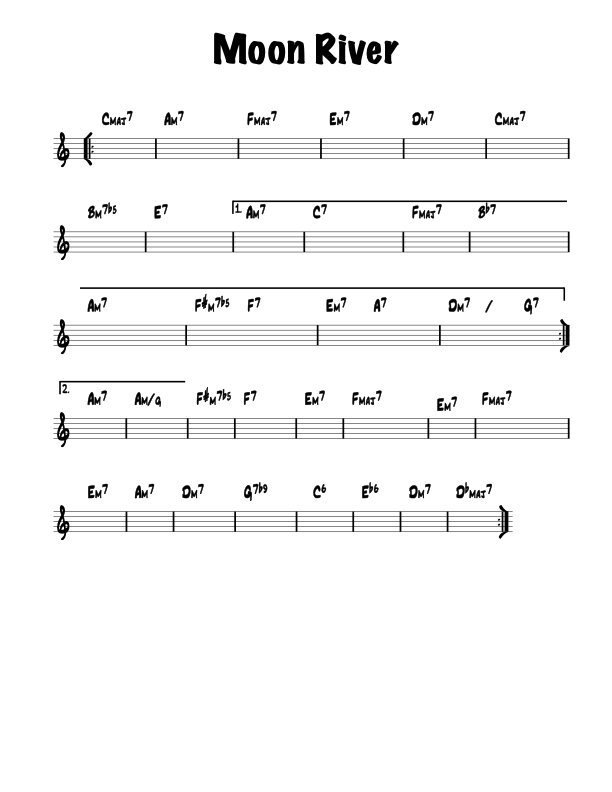 Moon River Chord Chart