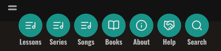 Top Level Section Navigation buttons